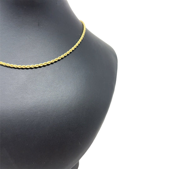 9ct Yellow Gold Twist Chain (16")