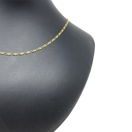 14ct Yellow Gold Fine Figaro Chain (20")