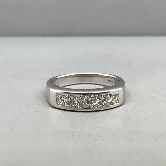18ct White Gold Diamond Ring (c. 0.75ct) - Size L