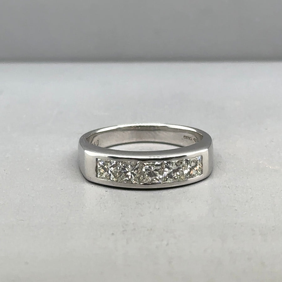 18ct White Gold Diamond Ring (c. 0.75ct) - Size L