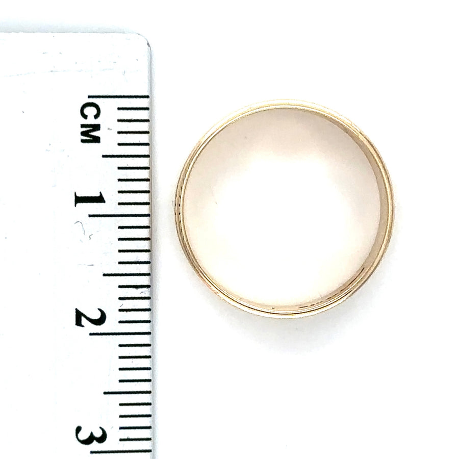 9ct Yellow Gold Band Ring - Size L
