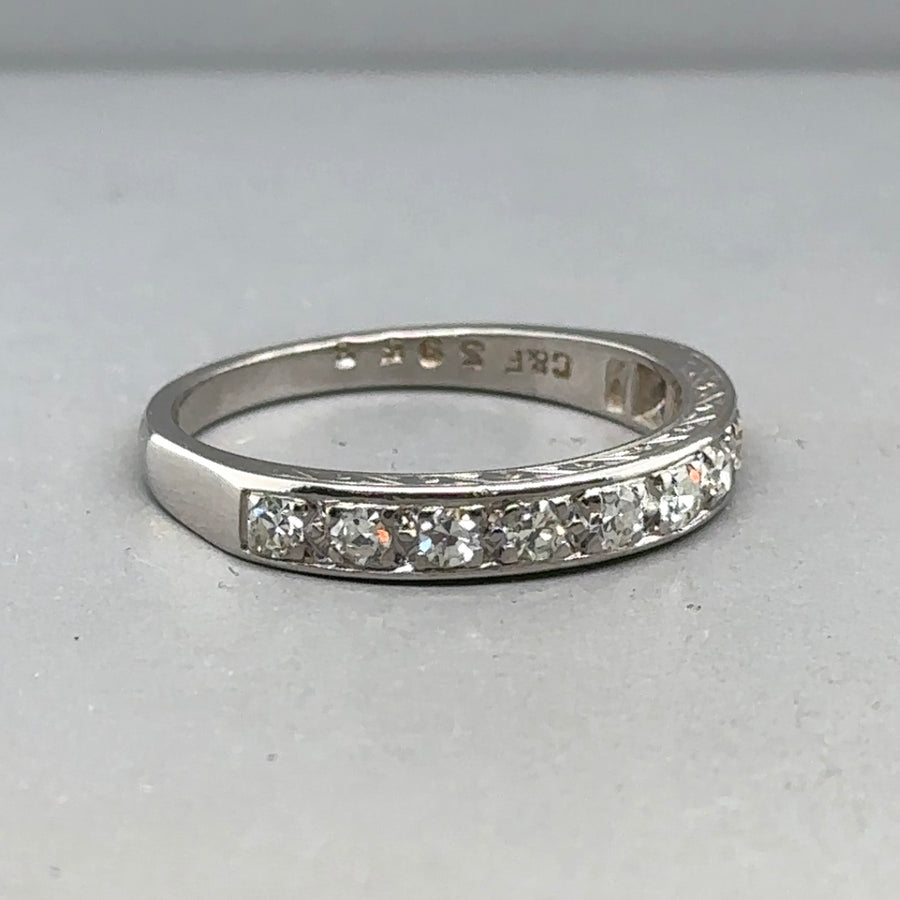 18ct White Gold Diamond Ring (c. 0.40ct) - Size O