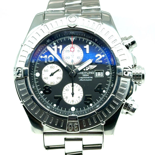 Pre-Owned Stainless Steel Breitling Super Avenger Watch (Gents)