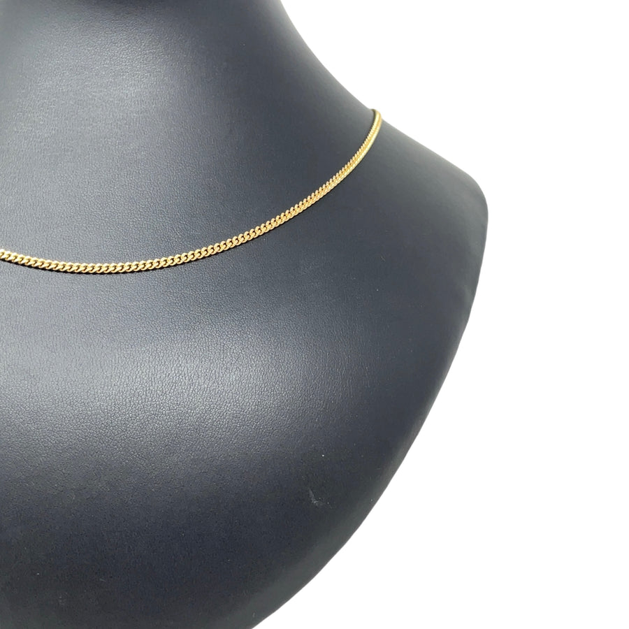 9ct Yellow Gold Fine Curb Chain (20")