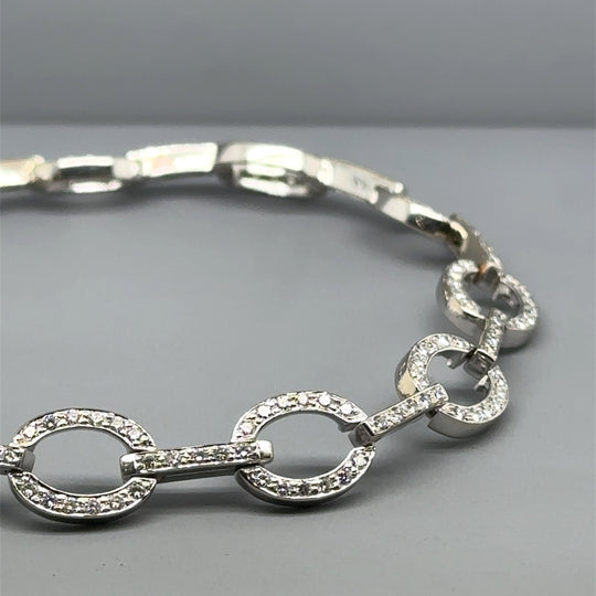 18ct White Gold Diamond Fancy Bracelet (c. 1.87ct)