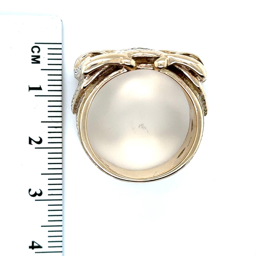 9ct Yellow Gold Single Stone Diamond Buckle Ring (c. 0.25 - 0.30ct) - Size U