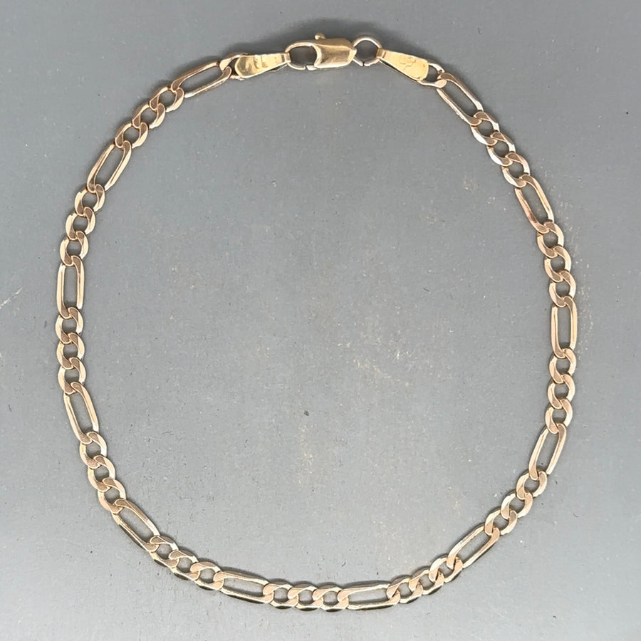 9ct Yellow Gold Figaro Bracelet