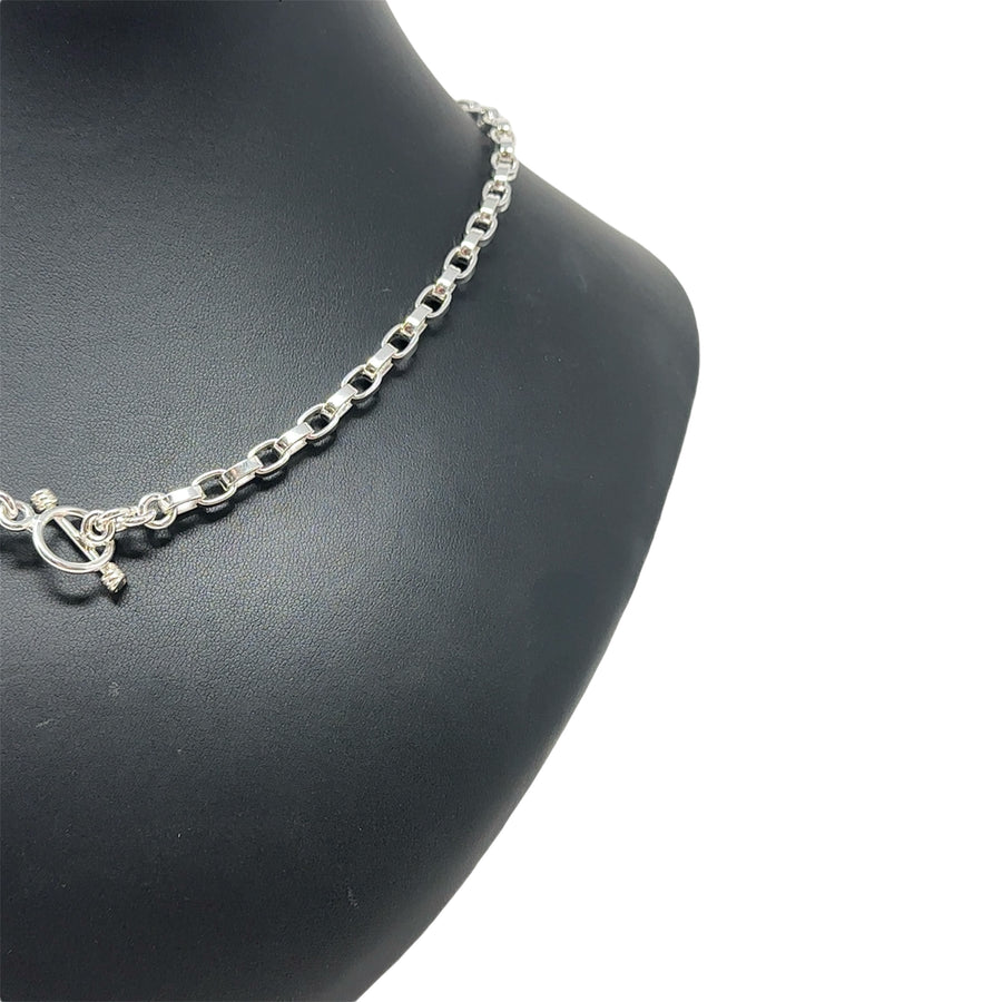 Sterling Silver Oval Belcher Link Chain (18") NEW!
