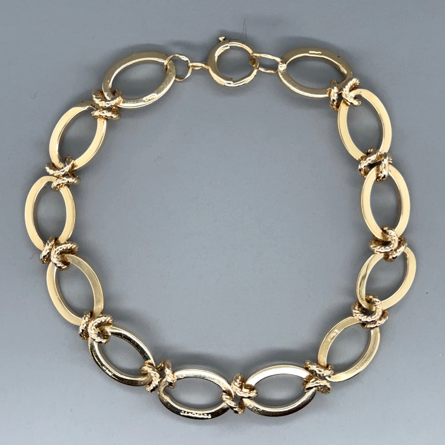 9ct Yellow Gold Fancy Link Bracelet