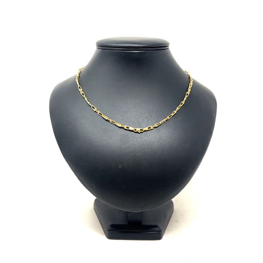 9ct Yellow Gold Fancy Link Chain (18")