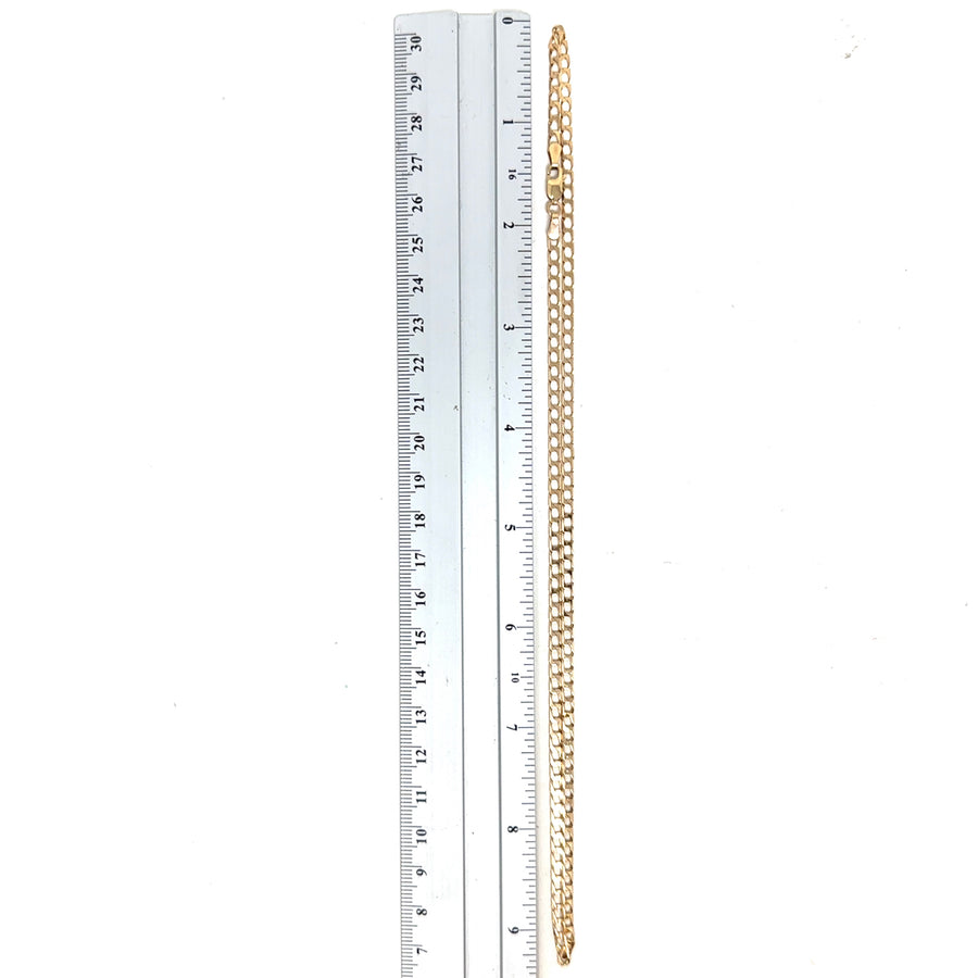 9ct Yellow Gold Curb Chain (18")