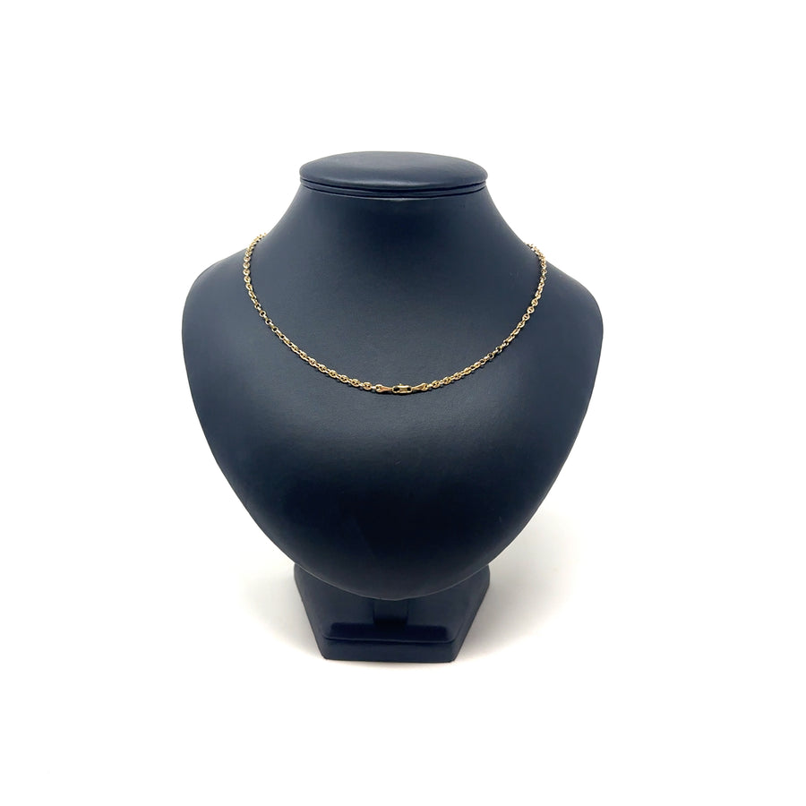 9ct Yellow Gold Fine Marine Link Chain (18")