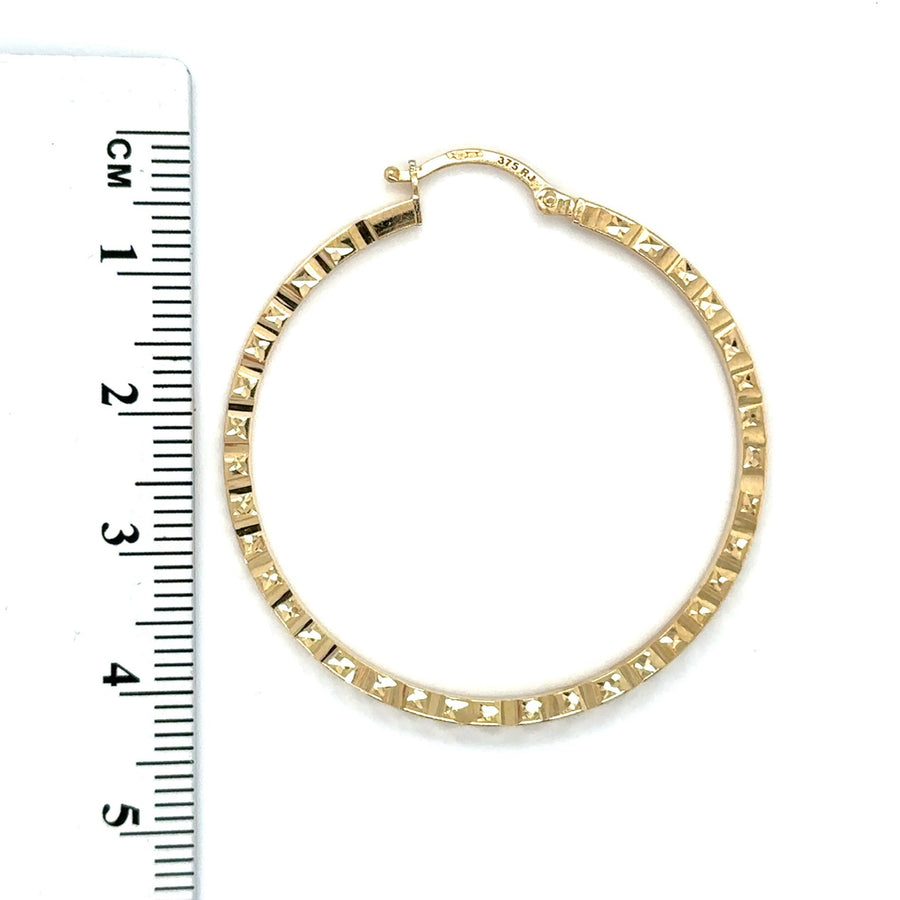 9ct Yellow Gold Hoop Earrings