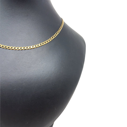 9ct Yellow Gold Curb Chain (16")