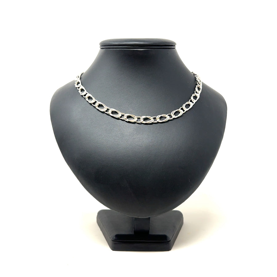 Sterling Silver Fancy Link Chain (24")