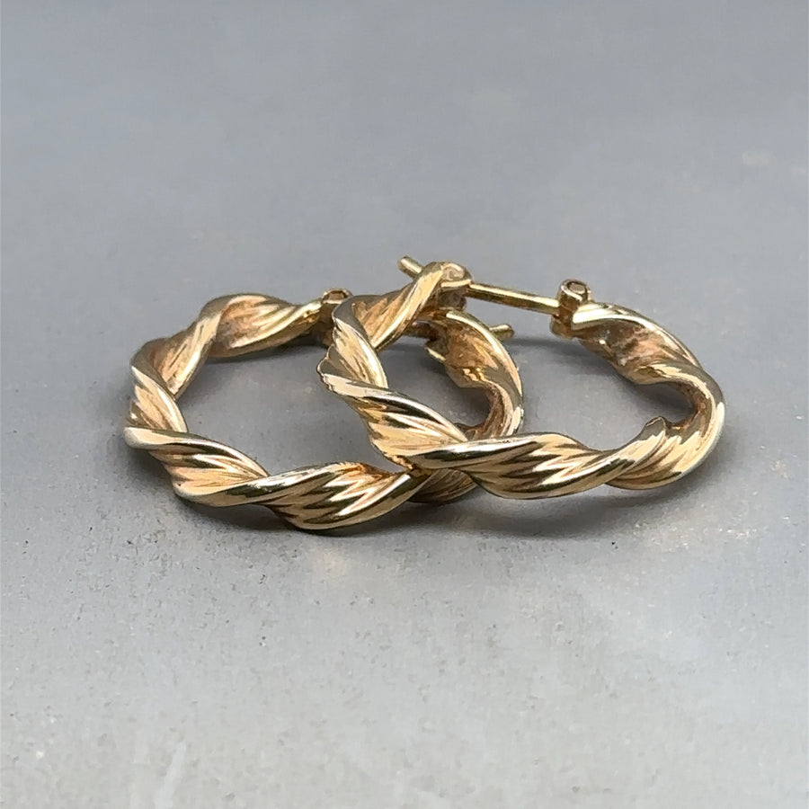 9ct Yellow Gold Hoop Earrings