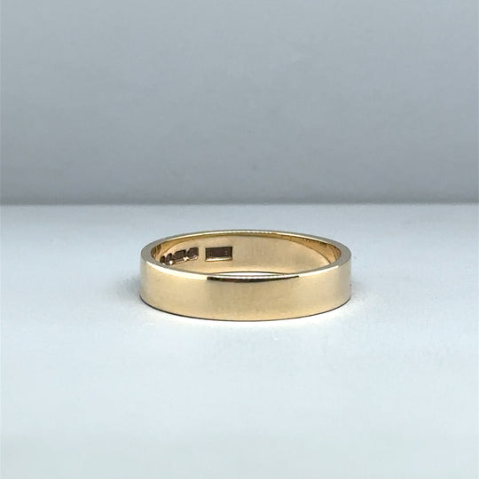 9ct Yellow Gold Band Ring - Size N