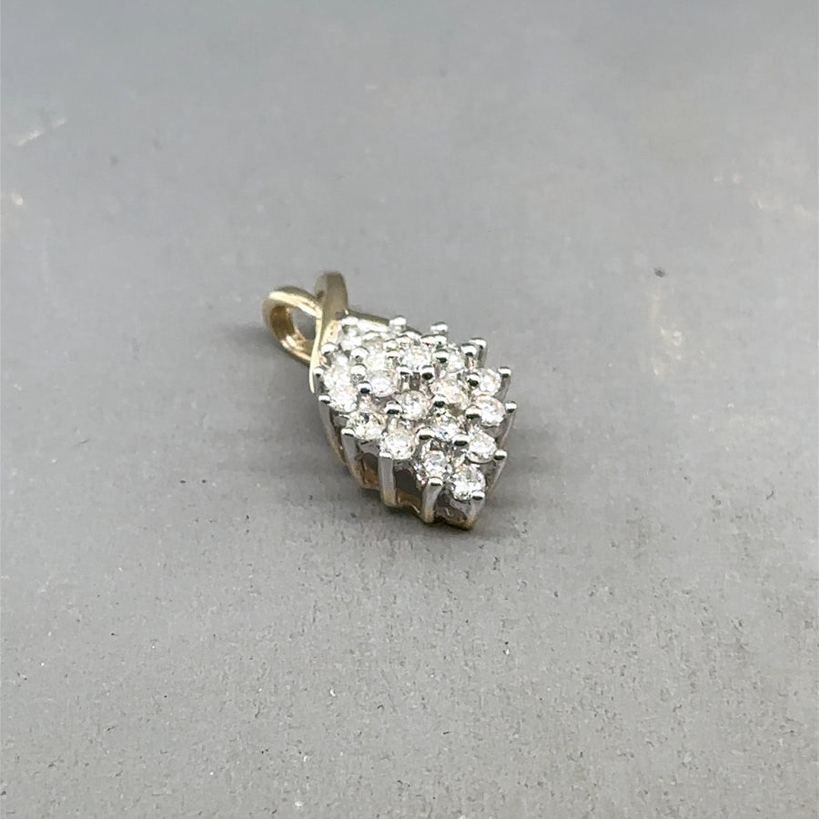 9ct Yellow Gold Diamond Pendant (c. 0.45ct)