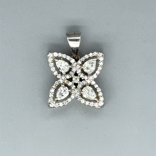 18ct White Gold Fancy Diamond Pendant (c. 0.50ct)