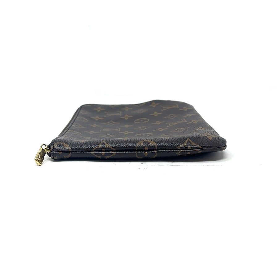 Pre-Owned Leather and Canvas Louis Vuitton Monogram Clutch Bag