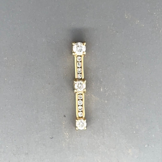 14ct Yellow Gold Diamond Drop Pendant (c. 0.27ct)