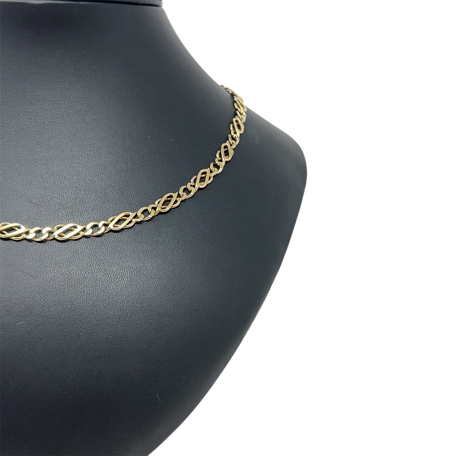9ct Yellow Gold Celtic Link Chain (17”)