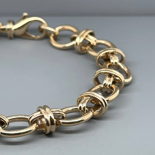 9ct Yellow Gold Fancy Link Bracelet