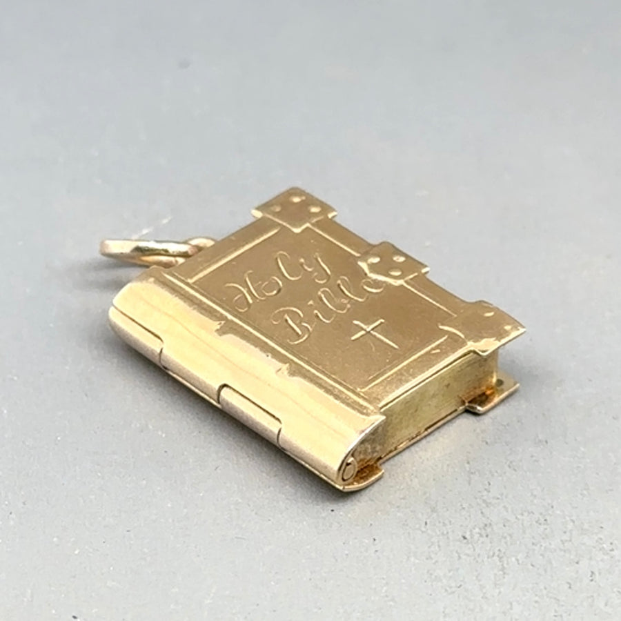 9ct Yellow Gold Holy Bible Pendant