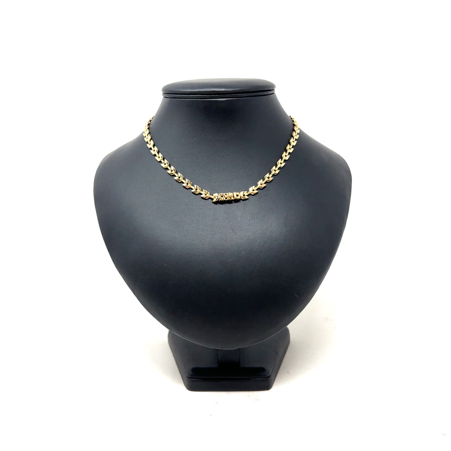 9ct Yellow Graduated Link Chain (15")