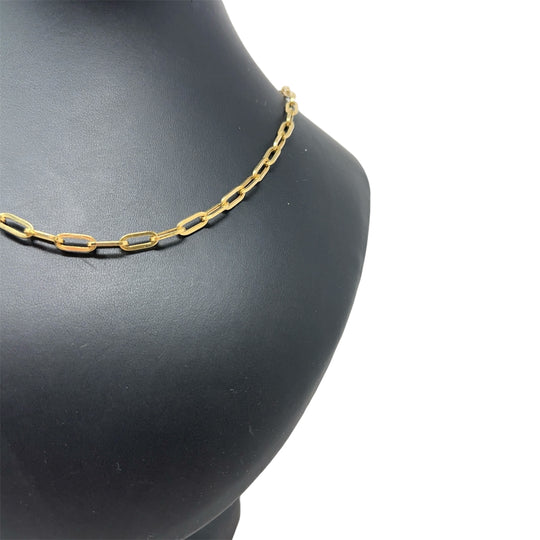 9ct Yellow Gold Paper Link Chain (24")