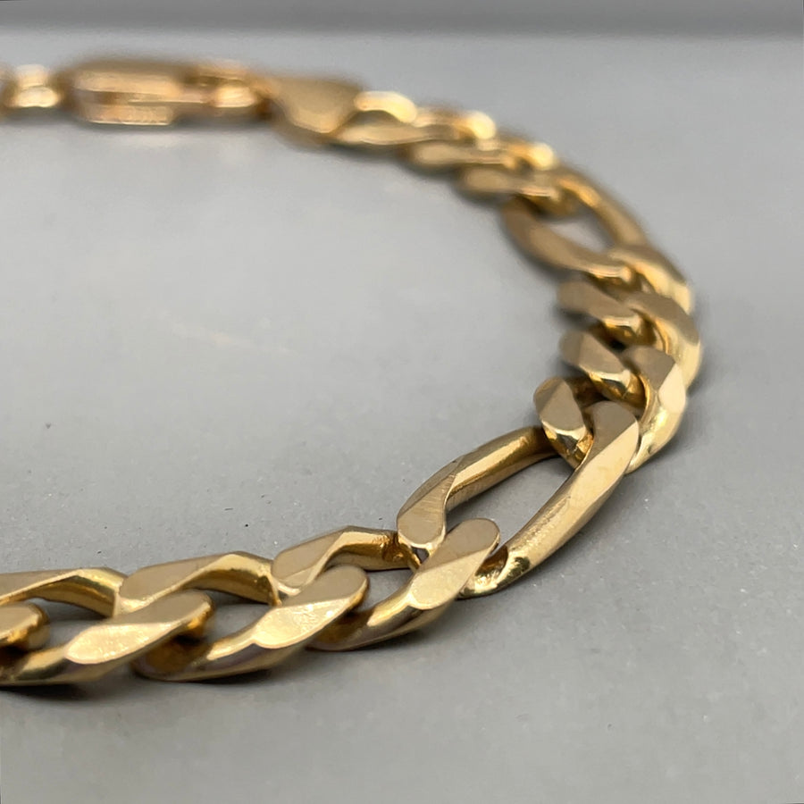 9ct Yellow Gold Figaro Bracelet