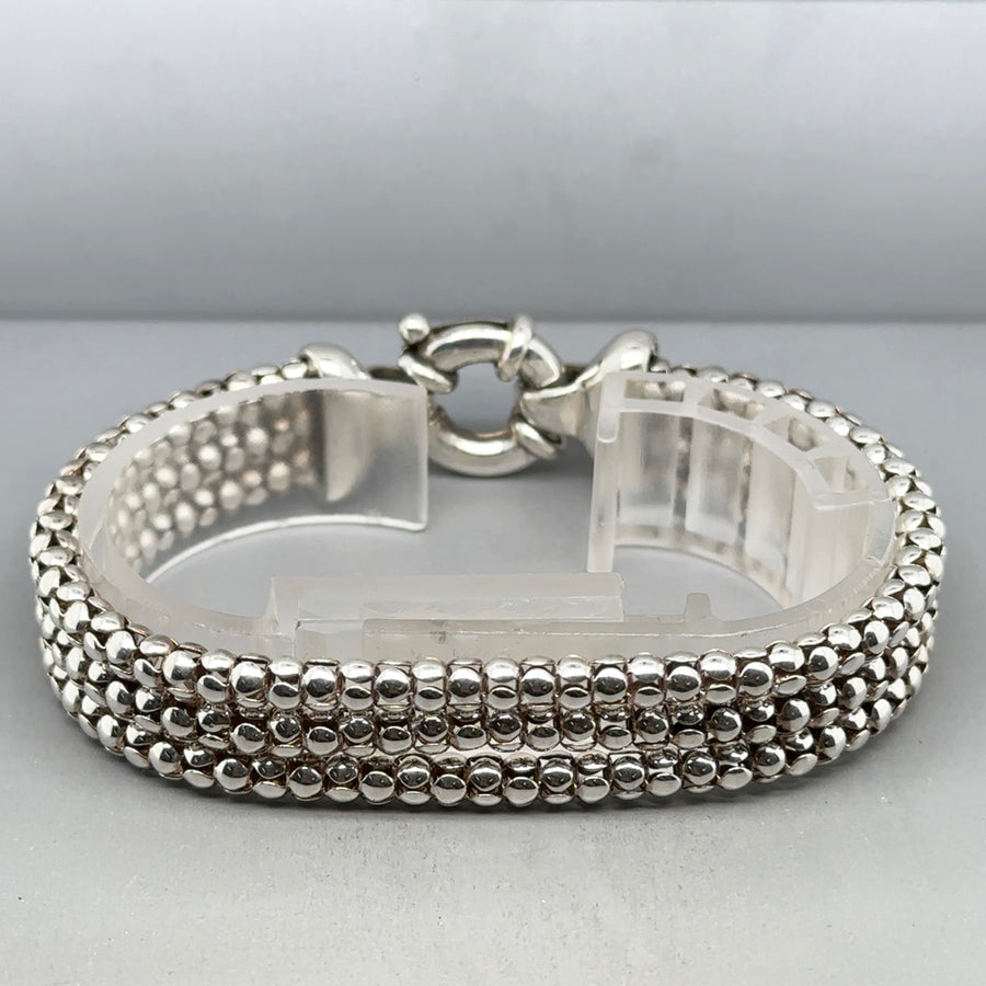 Sterling Silver Three Row Bracelet