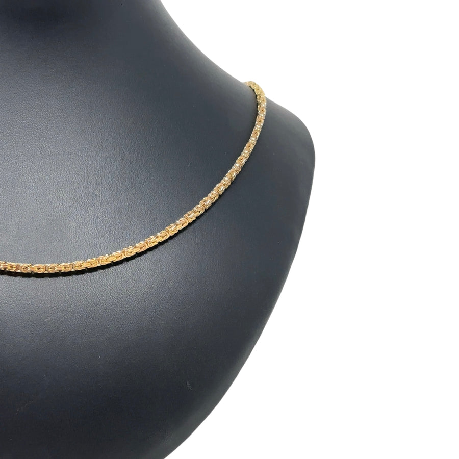 9ct Yellow Gold Byzantine Chain (22")