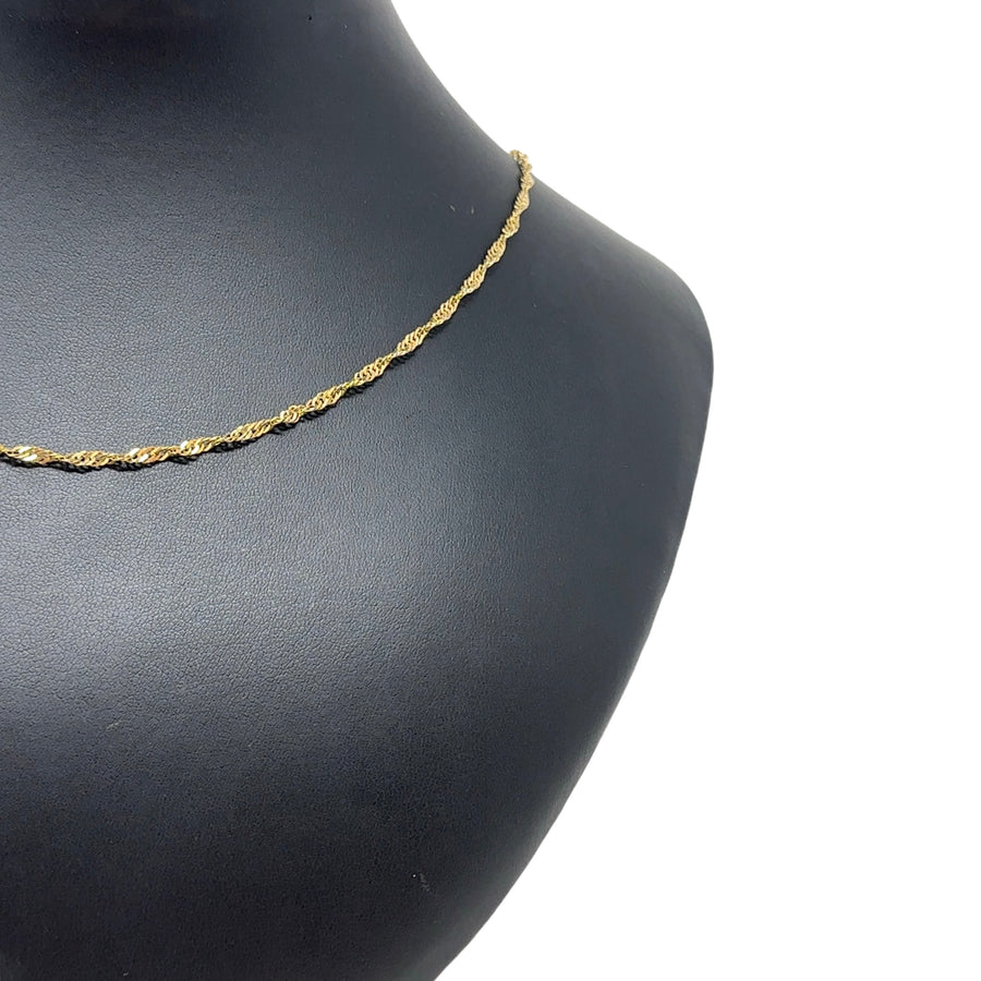 9ct Yellow Gold Twist Chain (24")