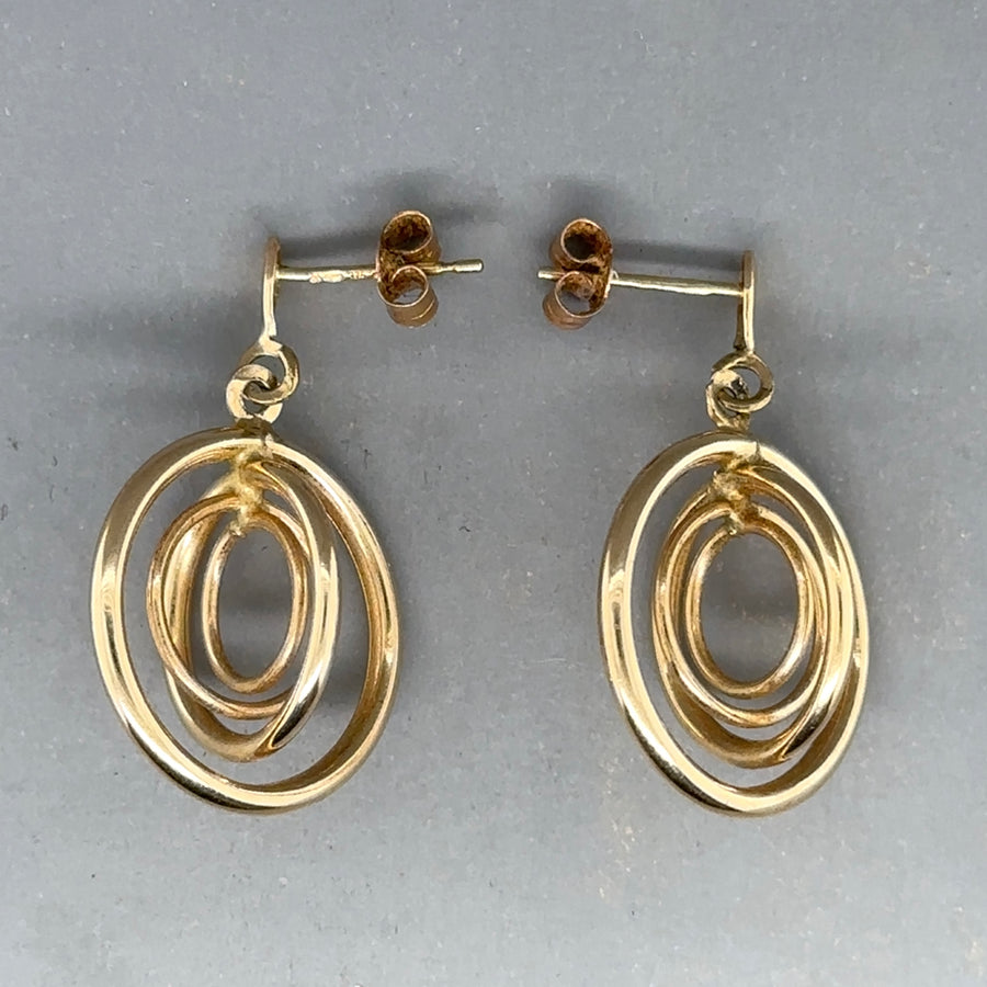 9ct Yellow Gold Drop Earrings