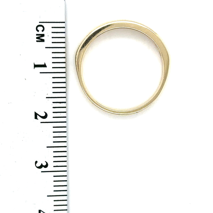 9ct Yellow Gold Diamond Half Eternity Ring (c. 0.22ct) - Size K 1/2