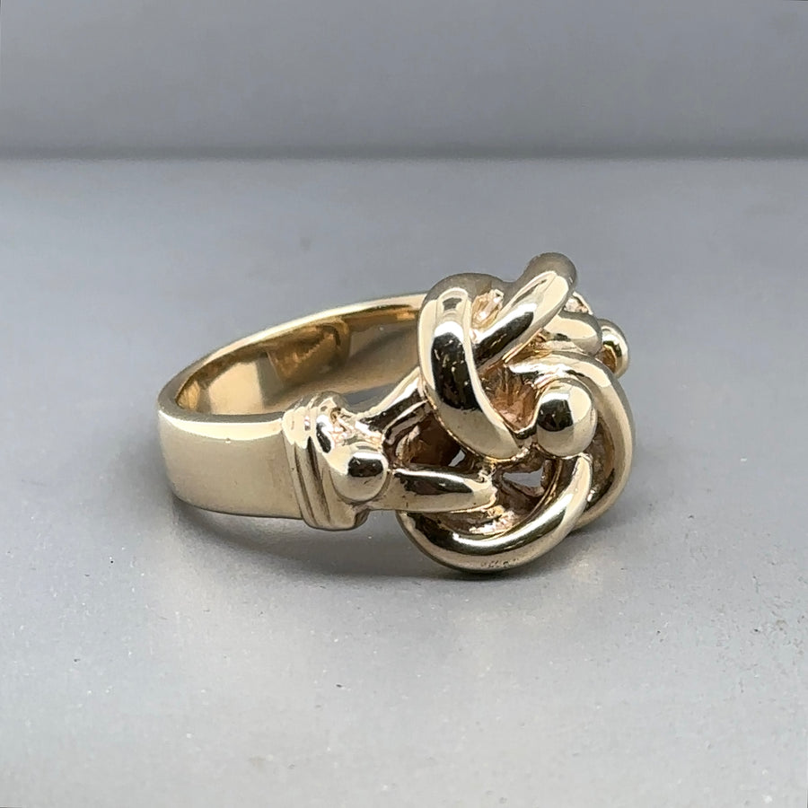 9ct Yellow Gold Knot Ring - Size V