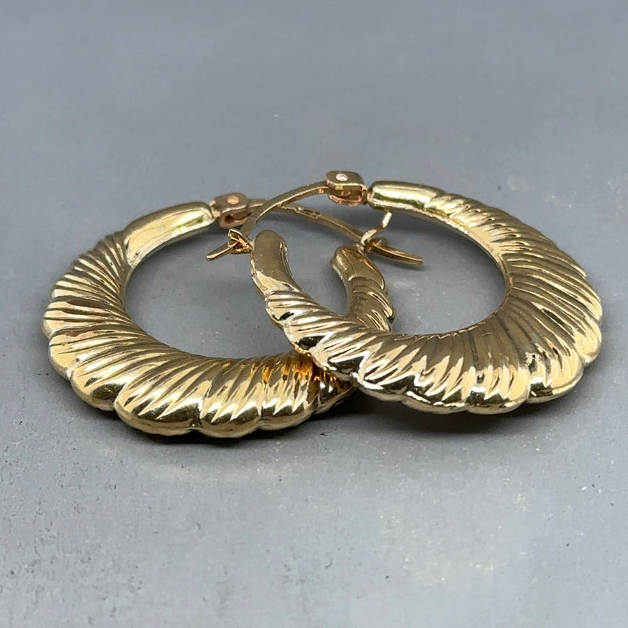 9ct Yellow Gold Hoop Earrings