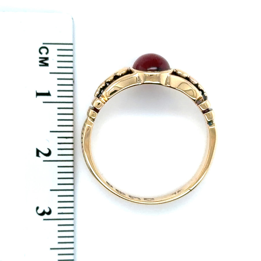 18ct Yellow Gold Tourmaline Ring - Size T 1/2