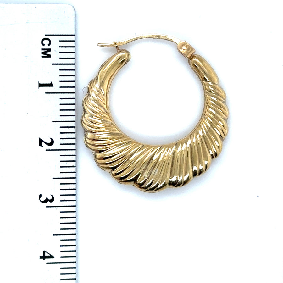 9ct Yellow Gold Hoop Earrings