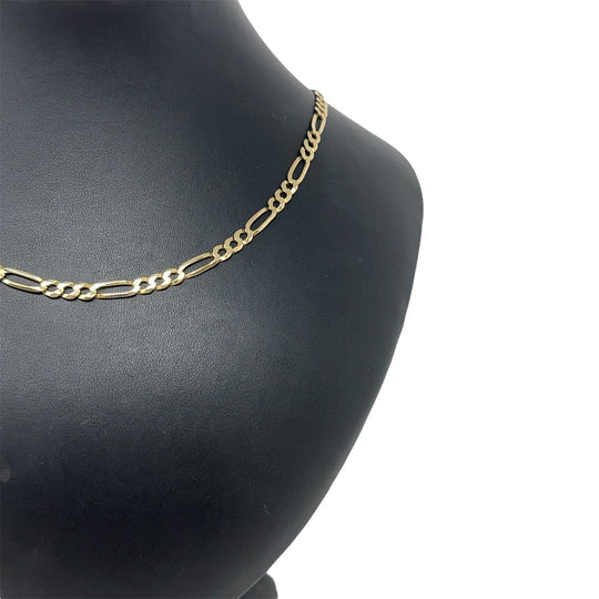 9ct Yellow Gold Figaro Chain (22")
