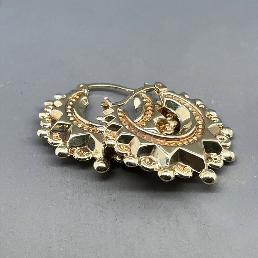 9ct Yellow Gold Creoles Hoop Earrings