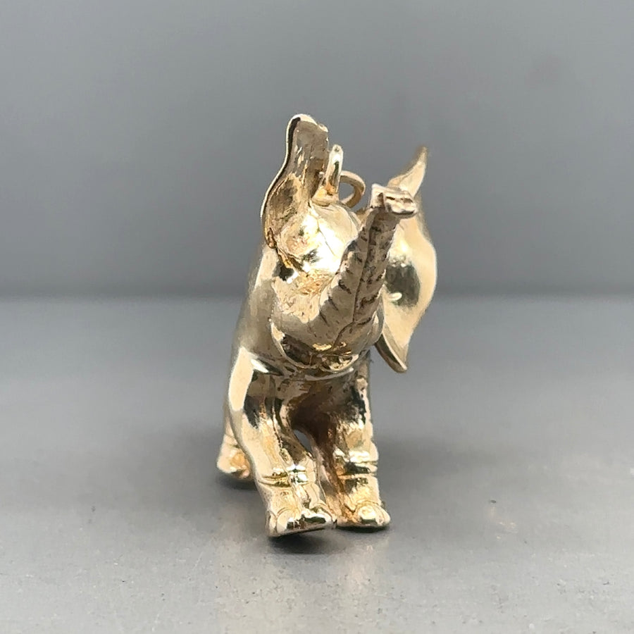 9ct Yellow Gold Elephant Pendant