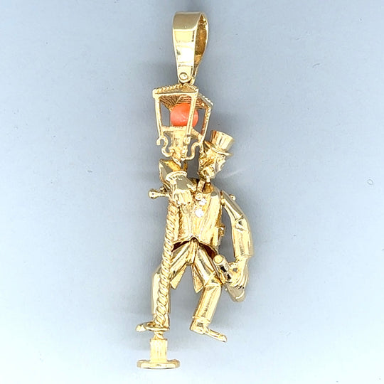 9ct Yellow Gold Large Drunk Lamp Pendant