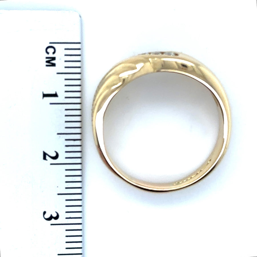 18ct Yellow Gold Four Stone Diamond Fancy Ring (c. 0.10 - 0.15ct) - Size S