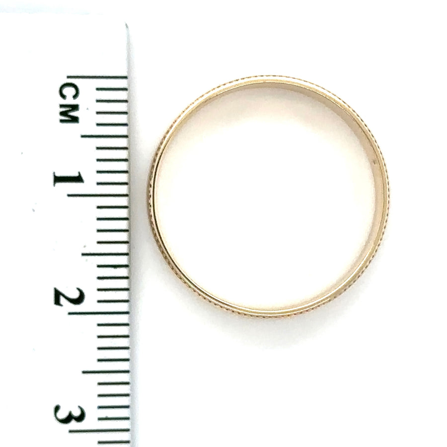 9ct Yellow Gold Band Ring - Size R