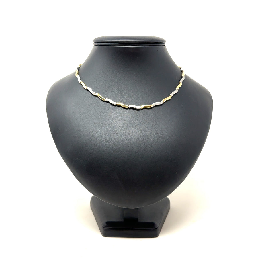 9ct Bi-Colour Necklet (16”)