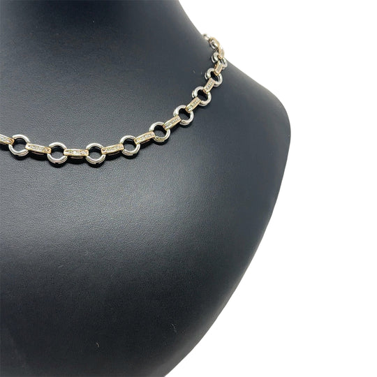 9ct Bi-Colour Diamond Set Circles Necklace (c. 2.15ct) (16")