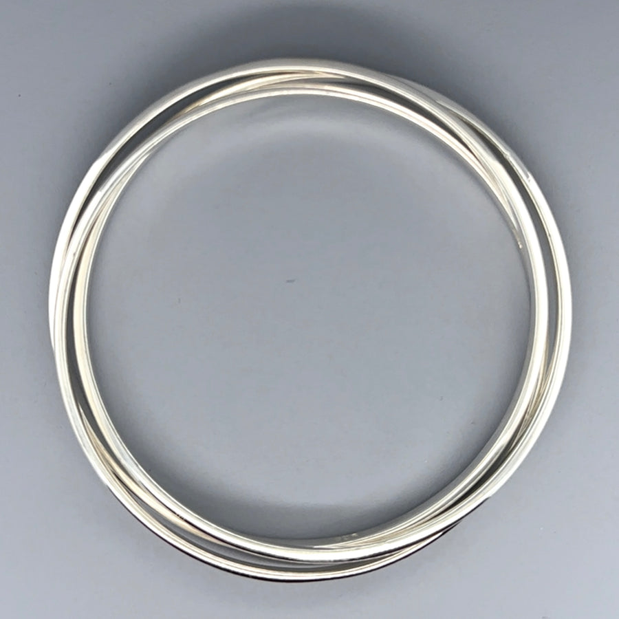 Sterling Silver Triple Bangle