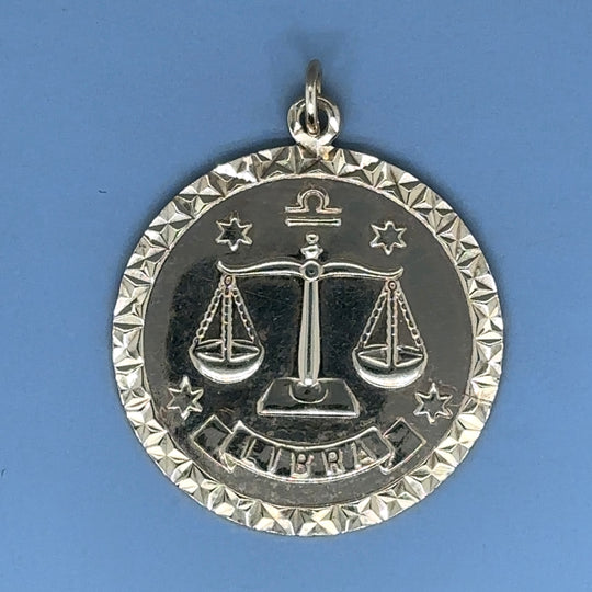 9ct Yellow Gold Libra Scales Pendant